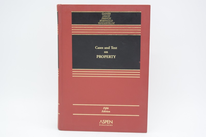 Property Cases & Materials Fifth Edition Hardcover Aspen Publishing Casebook