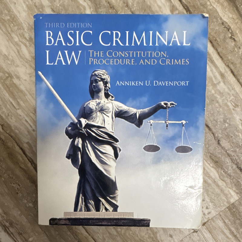 Basic Criminal Law Third Edition Paperback By Anniken U. Davenport