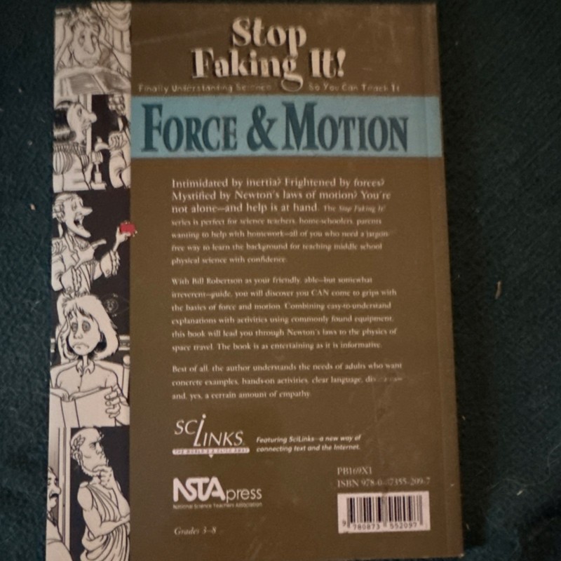 Force and Motion Stop Faking It! Robertson NSTA Press Textbook Paperback Science gallery