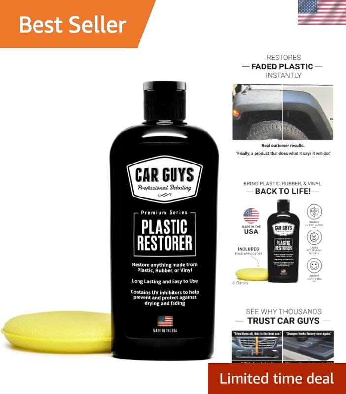 All-Surface Plastic Restorer – 8 Oz Easy Application with Foam Applicator