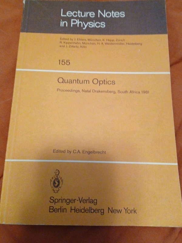 Lecture Notes In Physics 155 Quantum Optics Springer-Verlag Berlin Heidelberg NY
