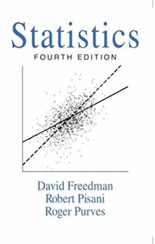 Statistics – Hardcover, by Freedman David; Pisani Robert; Purves – Acceptable j