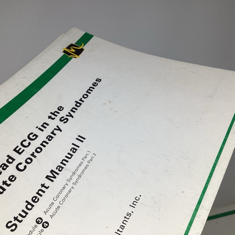 12-Lead ECG in the Acute Coronary Syndromes Student Manual I II & III (1,2,3) gallery