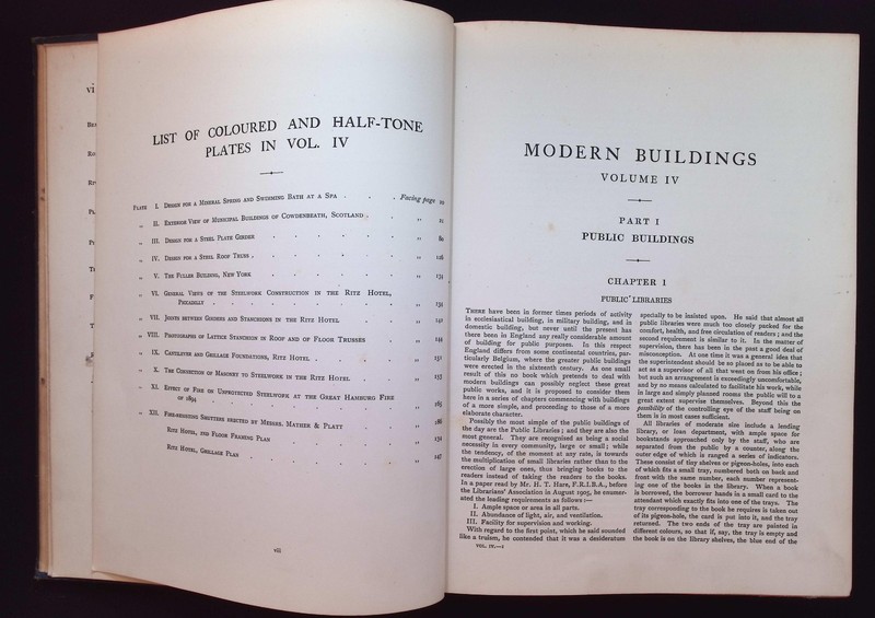 Modern Buildings Planning, Construction & Equipment G.A.T. Middleton Vol 4, 1906 gallery
