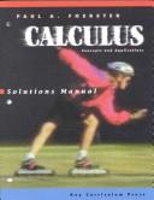 Calculus Concepts and Applications Paul Foerster