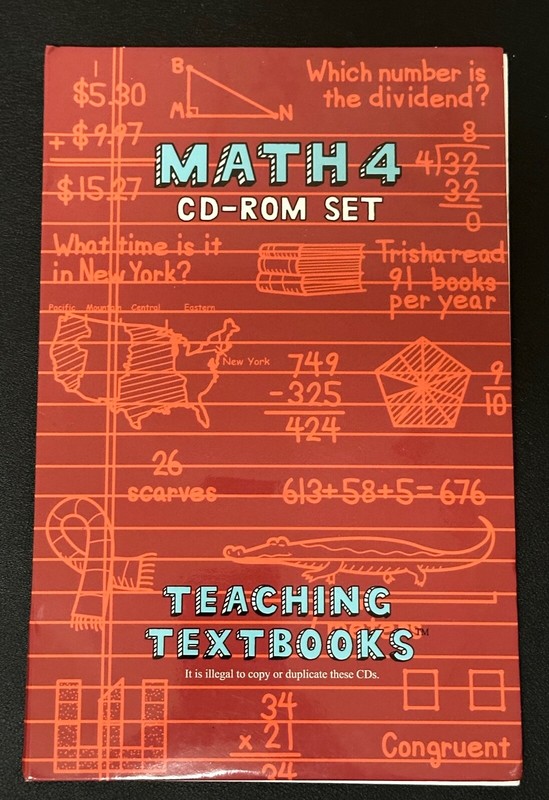 Math Grade 4 Curriculum Teaching Textbooks CD Homeschool