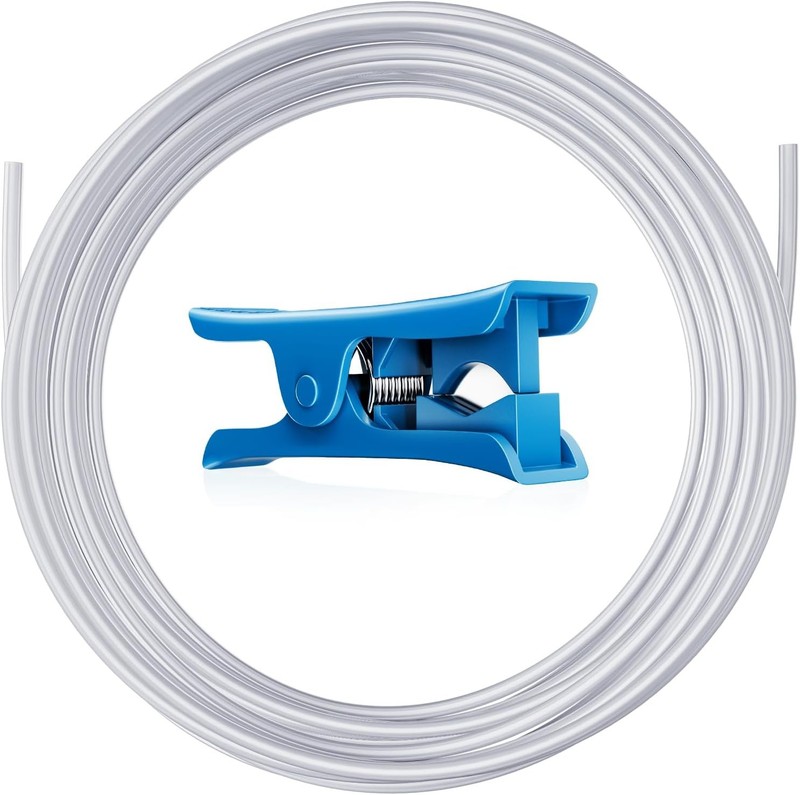 YOOPAI PTFE Teflon Tubing 5m with Cutter, 2.5mm ID × 4mm OD PTFE Teflon Tube Fi