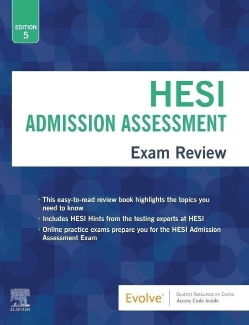 HESI Admission Assessment Exam Review Paperback q799
