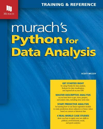 Murach’s Python for Data Analysis, Paperback by Mccoy, Scott, Brand New, Free…