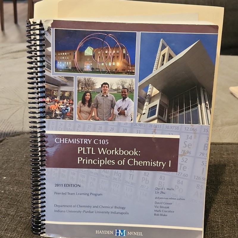 Hayden McNeil PLTL Workbook Principles of Chemistry I 2011 Spiral Bound