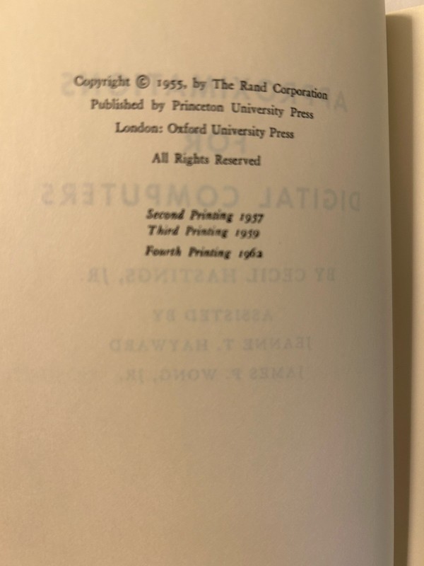 Approximations for Digital Computers by Cecil Hastings (1955, Hardcover) gallery