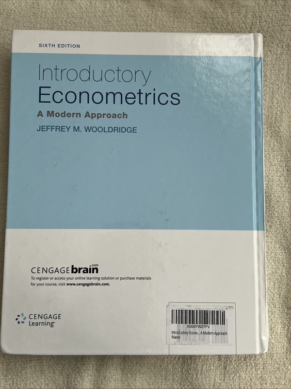 Introductory Econometrics : A Modern Approach by Jeffrey M. Wooldridge - 6th Ed gallery