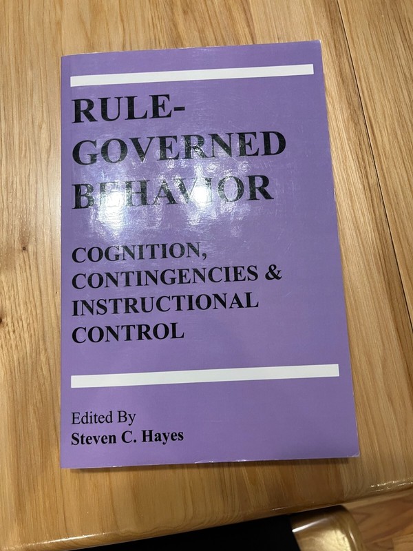 Rule-Governed Behavior Cognition Contingencies (1989) by Steven Hayes