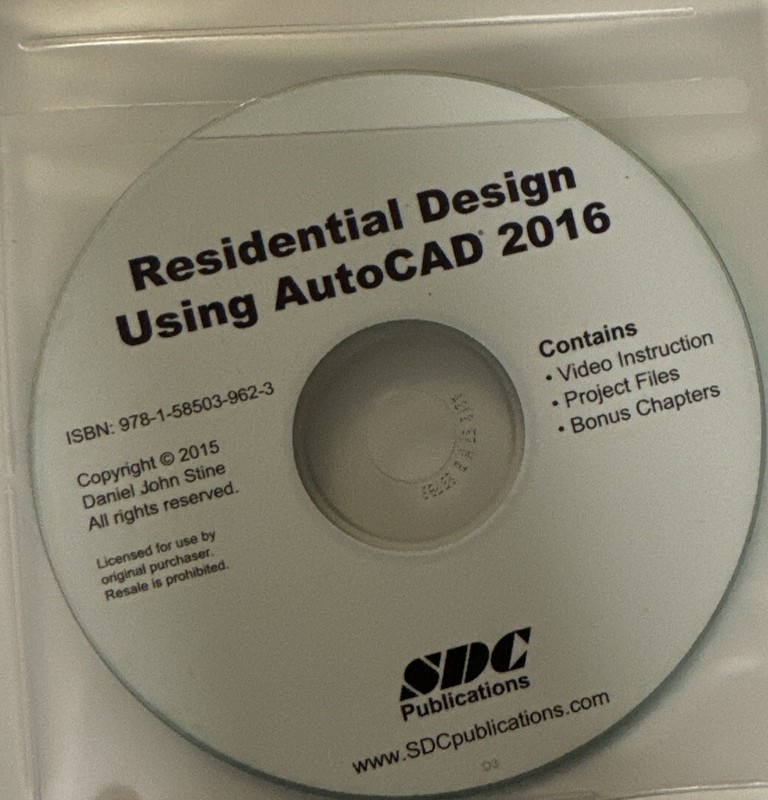 Residential Design Using AutoCAD 2016 - Daniel John Stine W/cd Video Instruction gallery