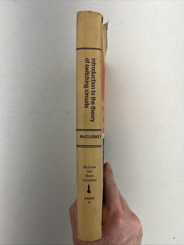 Introduction to the Theory of Switching Circuits by E.J. McCluskey, 1965 gallery