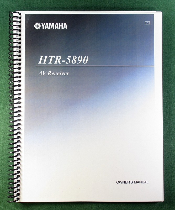 Yamaha HTR-5890 Instruction Manual: 104 Pages & Protective Covers!