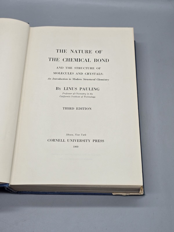 The Nature of the Chemical Bond by Linus Pauling - 3rd Edition 1962 Vintage Book gallery