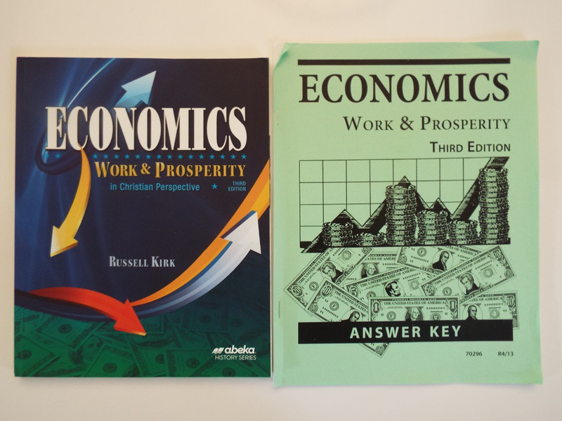 Lot 2 Abeka Economics Student Textbook & Answer Key Books Third Edition