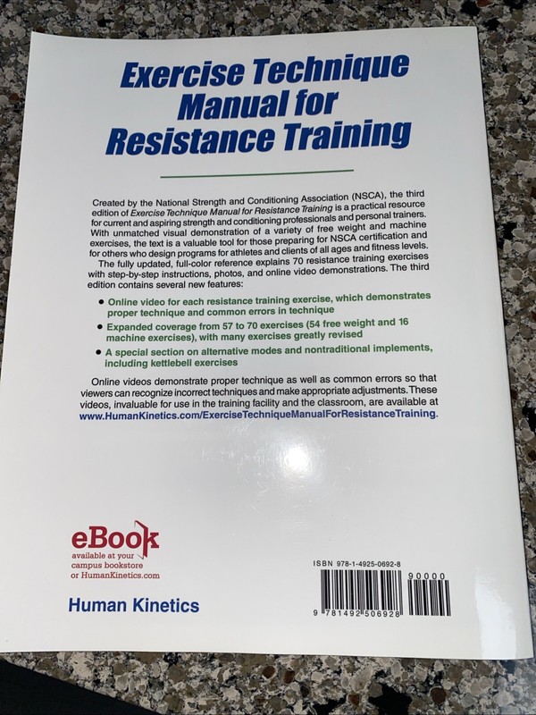 Exercise Technique Manual for Resistance Training 3rd Edition NSCA NEW gallery