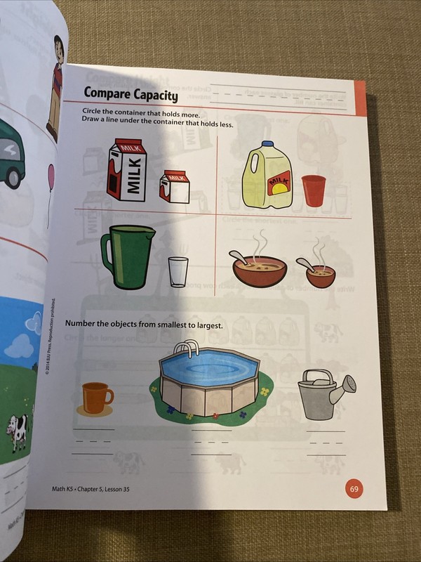 BJU PRESS Math K5 Kinder Worktext Fourth Edition Unused gallery
