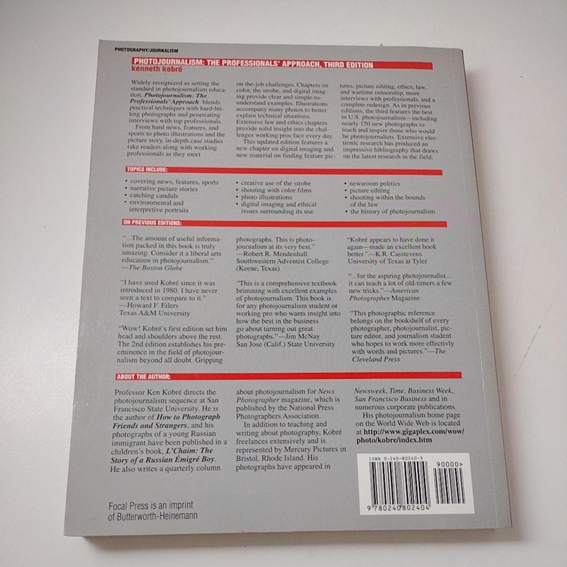 Vintage Photojournalism: The Professionals' Approach 3rd Ed Kenneth Kobre Book gallery
