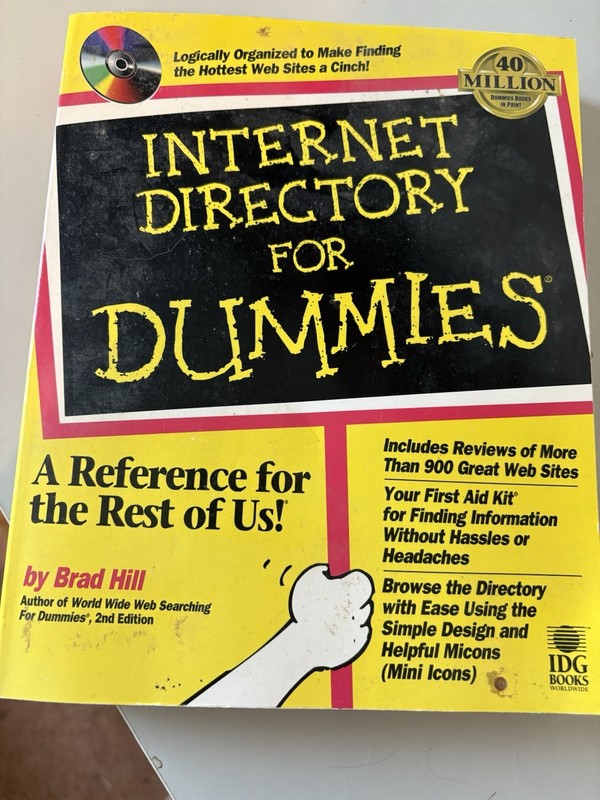 Internet Directory for Dummies by Brad Hill 2nd Edition Paperback
