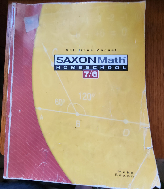 Saxon Homeschool Math 7/6 Solutions Manual Hak Saxon