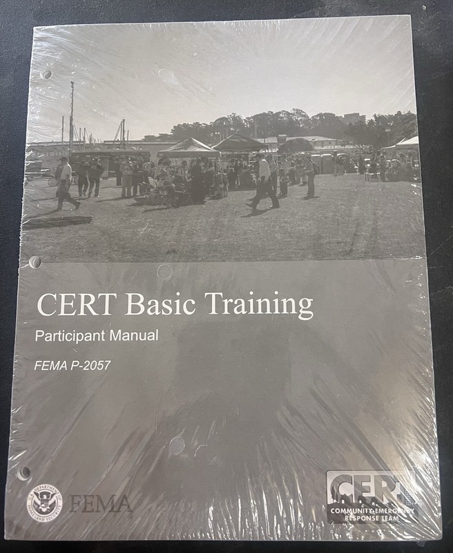 FEMA CERT Basic Training Participant Manual P – 2057. Brand New, 277 Pages.