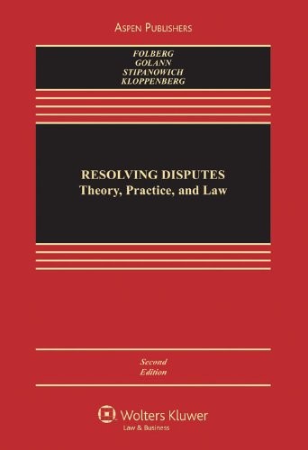 Resolving Disputes: Theory, Practic…, Kloppenberg, Li