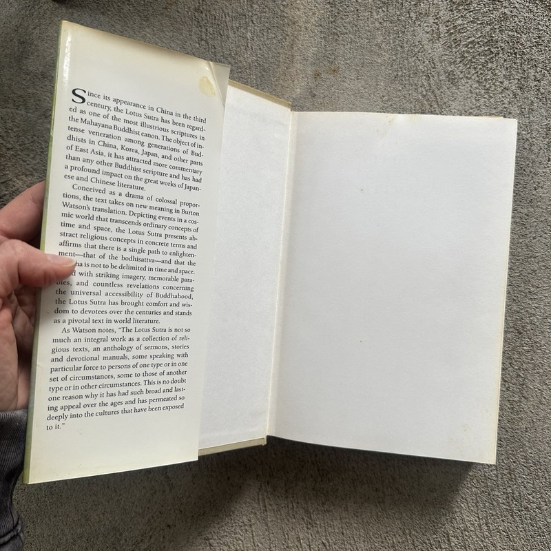 Lotus Sutra - Translated By Burton Watson - Hardcover -First Ed - Columbia Uni gallery