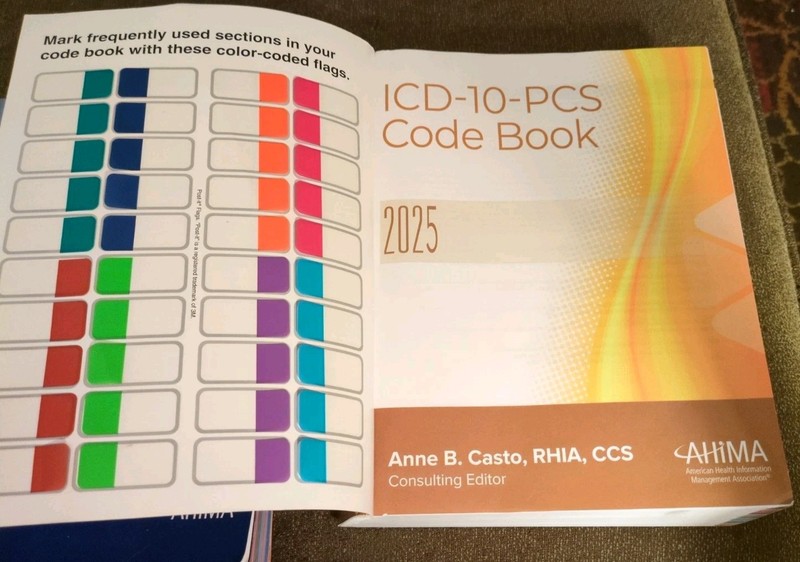 ICD-10-CM and ICD-10-PCS Coding Handbook with Codes And Color Tabs 2025 gallery