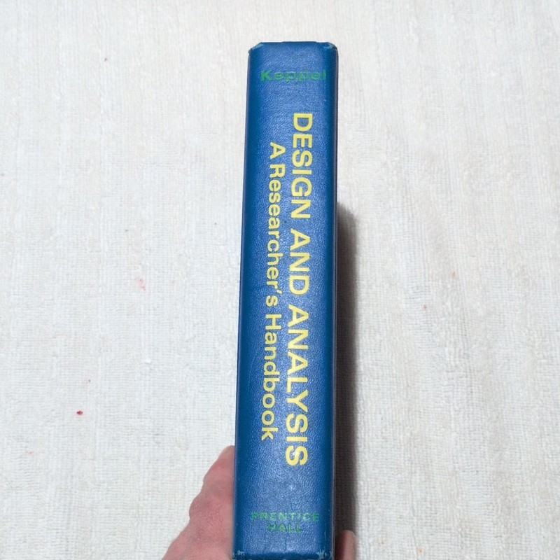 Prentice-Hall Design and Analysis by Geoffrey Keppel, 1973, Hardcover gallery