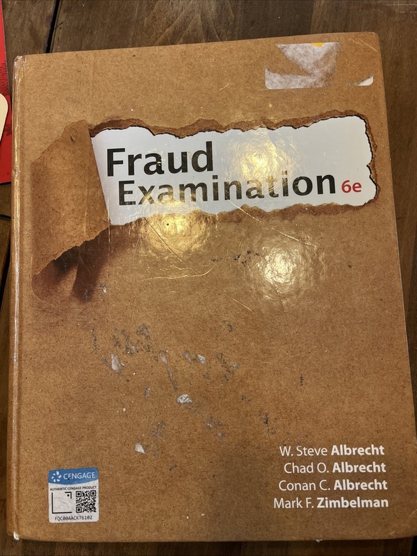 Fraud Examination 6th Edition Hardcover Book W. Steve Albrecht