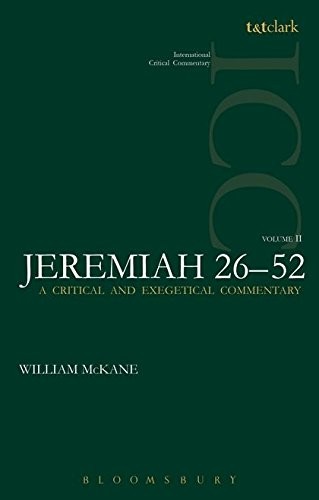 JEREMIAH: VOLUME 2: 26-52 (INTERNATIONAL CRITICAL By William Mckane VG