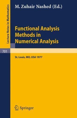 Functional Analysis Methods in Numerical Analysis: Special Session, American…
