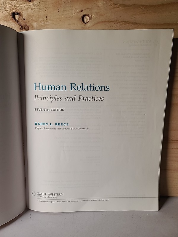 Human Relations Principles and Practices 7th Ed Barry Reece Instructor gallery