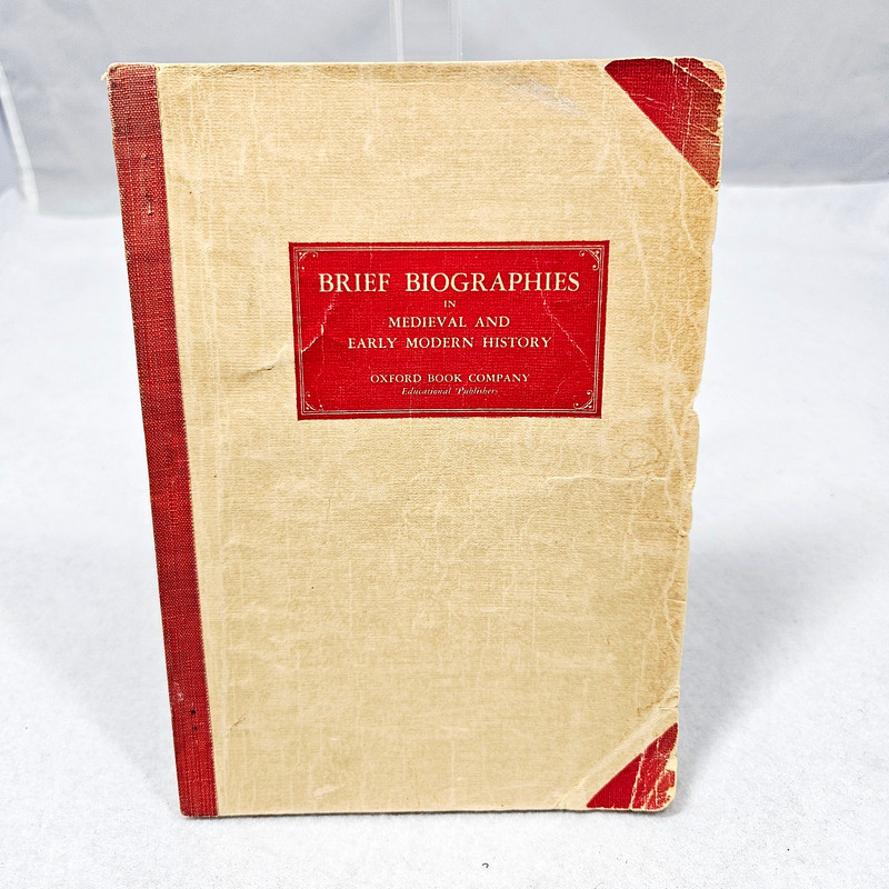 RARE 1931 -Brief Biographies In Medieval And Early Modern History Oxford Book Co