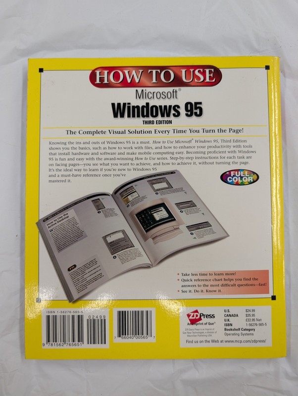 How to Use Microsoft Windows 95 3rd Edition By Douglas Hergert. ISBN 1562765655 gallery