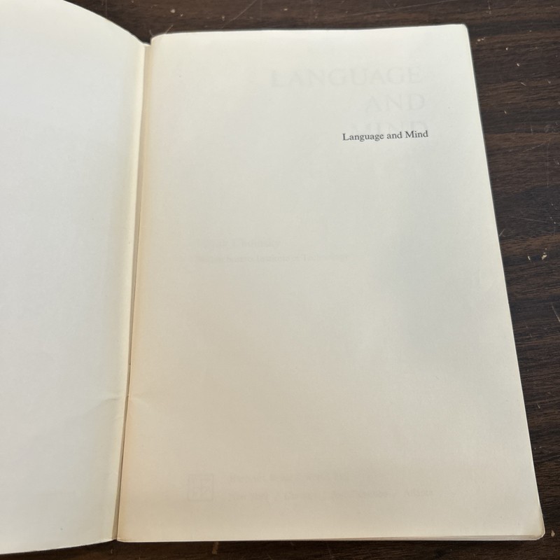 First Edition, Language and Mind, Seminal Work by Noam Chomsky, 1968 gallery