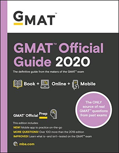 GMAT OFFICIAL GUIDE 2020: BOOK + ONLINE QUESTION BANK By Gmac *Mint Condition*