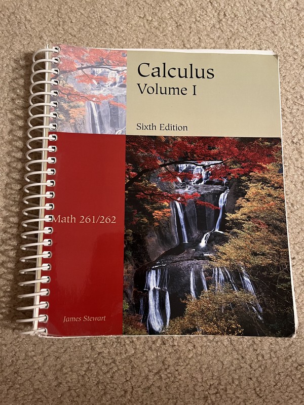 Calculus Volume I Sixth Edition Math 261/262