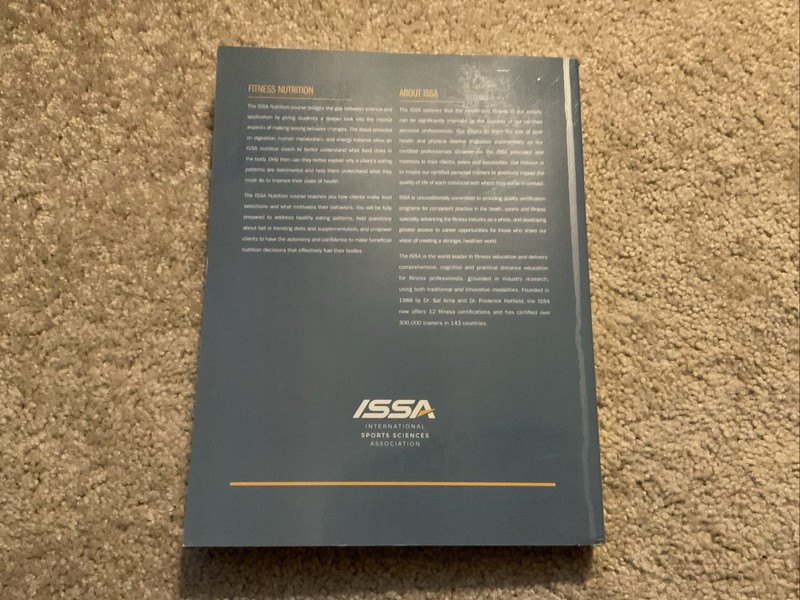 ISSA Fitness Nutrition Paperback - First Edition Rev 02/2024 - READ DESCRIPTION gallery