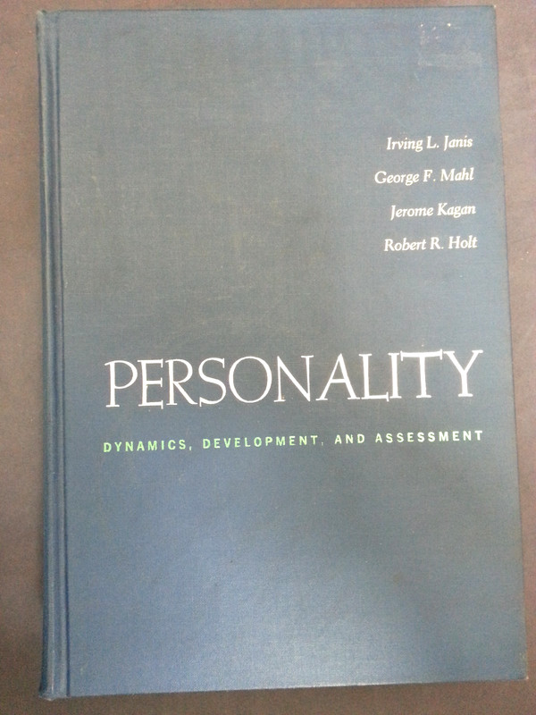 Personality: Dynamics, Development,… Janis Harcourt, Brace, 1969 HC VG 250501