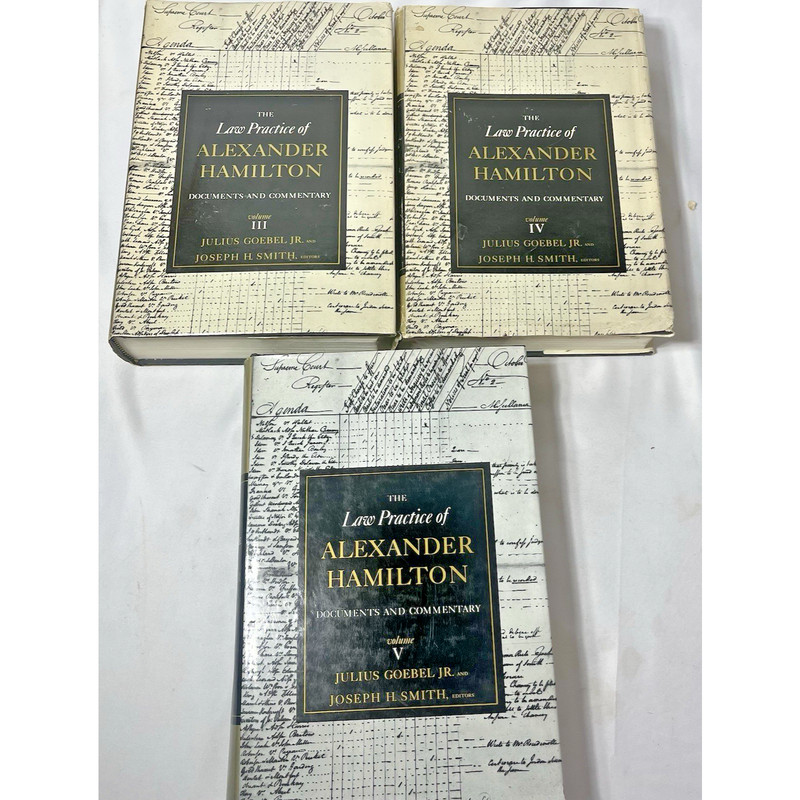3 Law Practice of Alexander Hamilton Documents Commentary Vol 3 4 5 Goebel 1980
