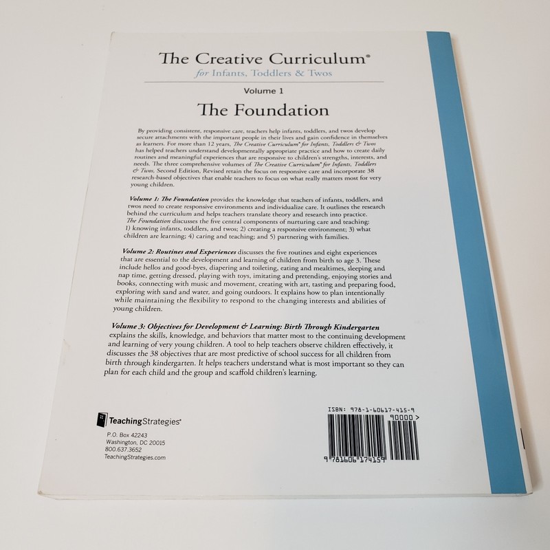 The Creative Curriculum For Infants, Toddlers, & Twos Volume 1 PB Book Dodge gallery