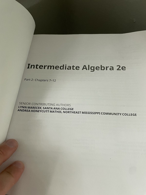Elementary Algebra by OpenStax 2e Part 2 of 2 Paperback gallery