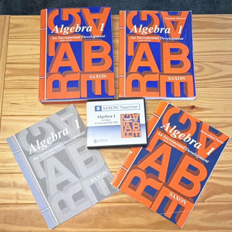 Saxon Algebra 1 Kit: Text, Solution Manual, Test Forms, Homeschool Packet, CDs