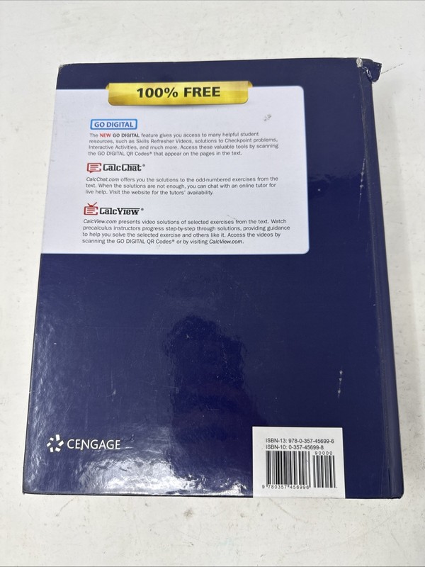 Precalculus 11e- Hardcover, by Larson Ron - **Unused** W/ Cover Damage gallery