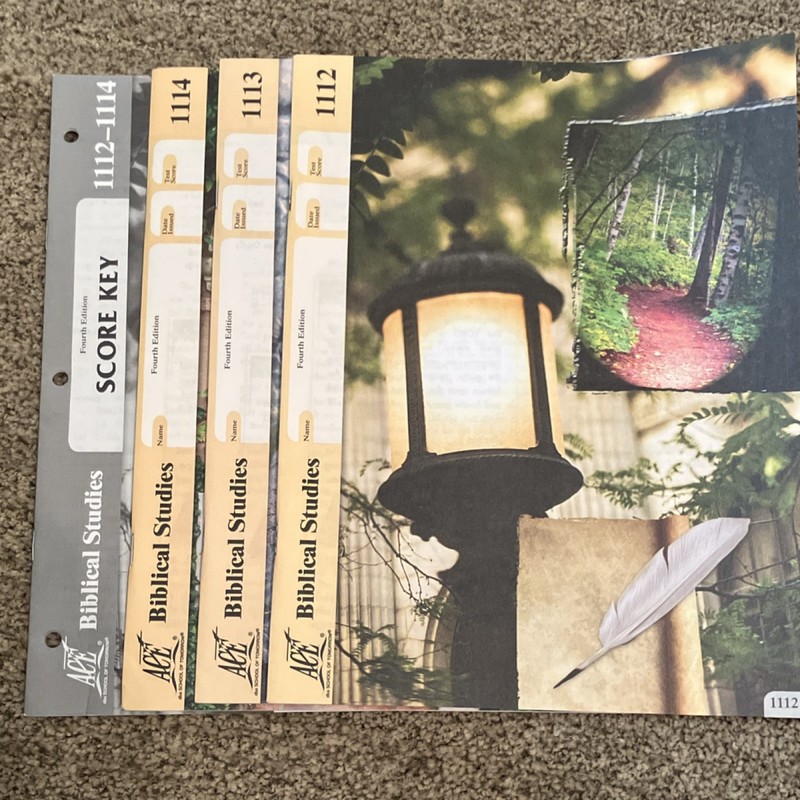 ACE Biblical Studies Textbooks & Score Keys Fourth Edition 1112-1114