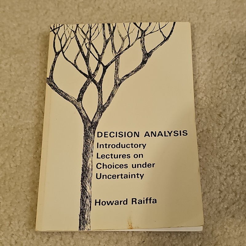 Decision Analysis First Edition Paperback Raiffa Random House 1968 Textbook